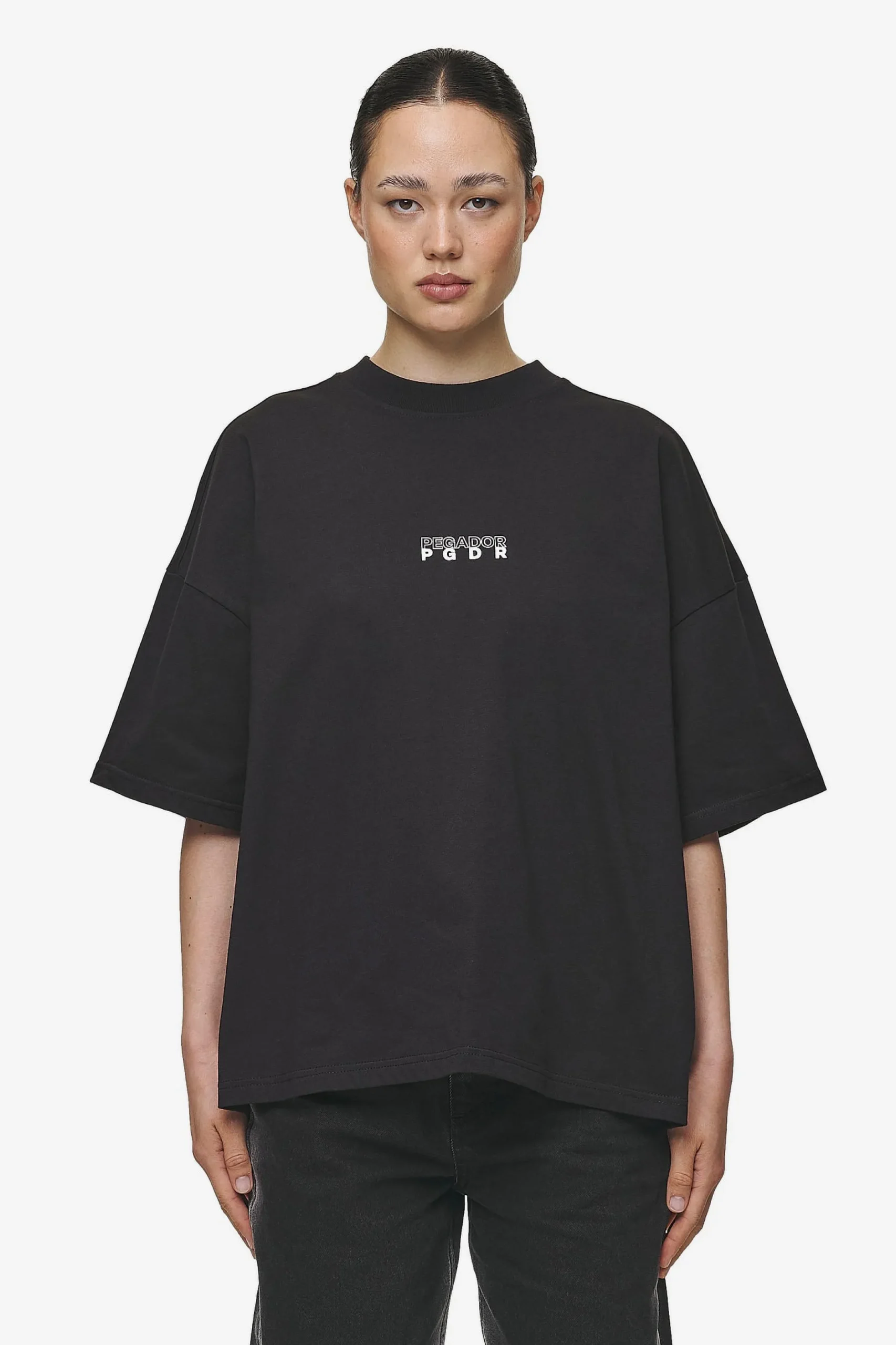 Pegador Tees|Nisa Heavy Oversized Tee Washed Black