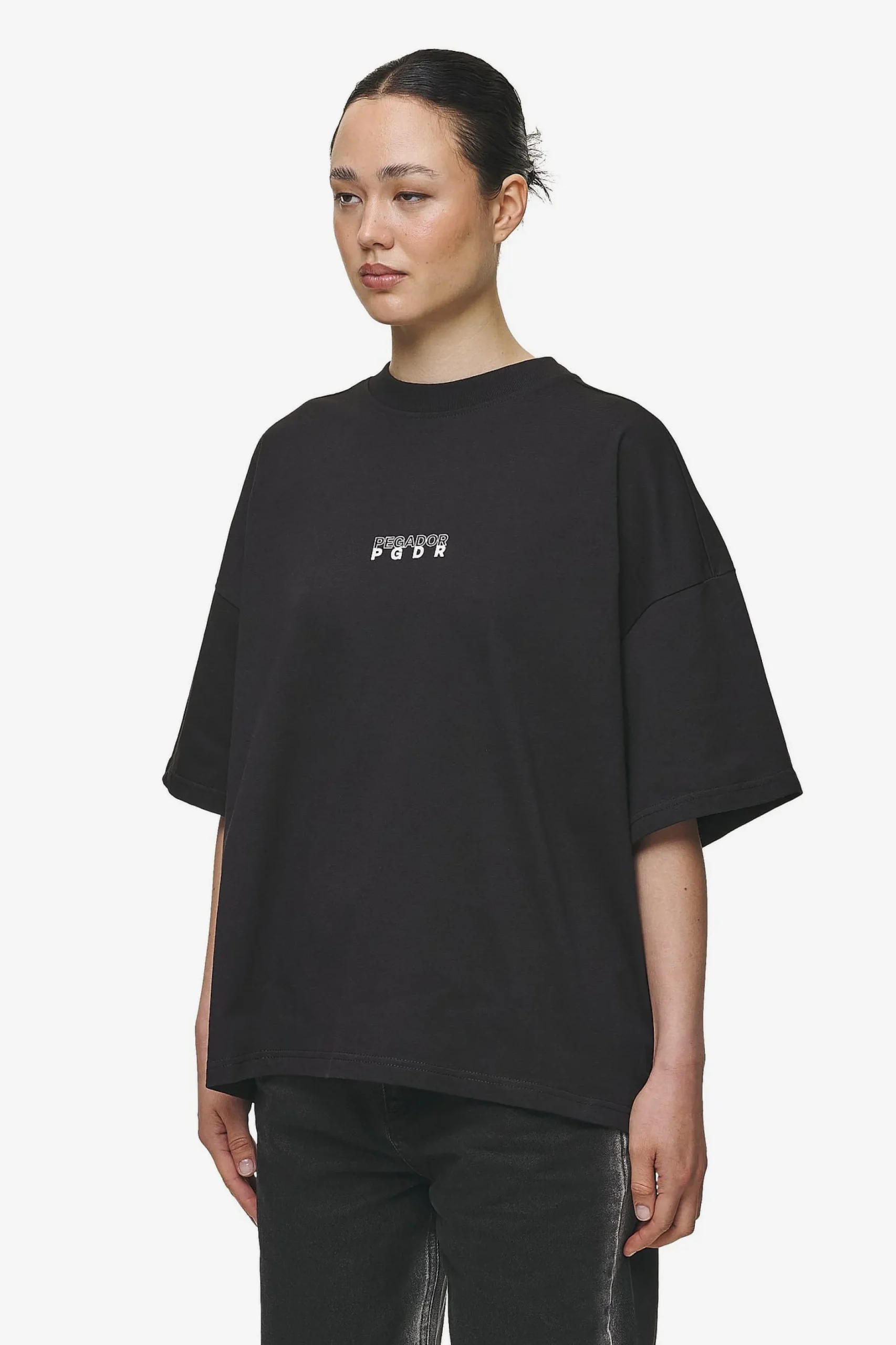 Pegador Tees|Nisa Heavy Oversized Tee Washed Black