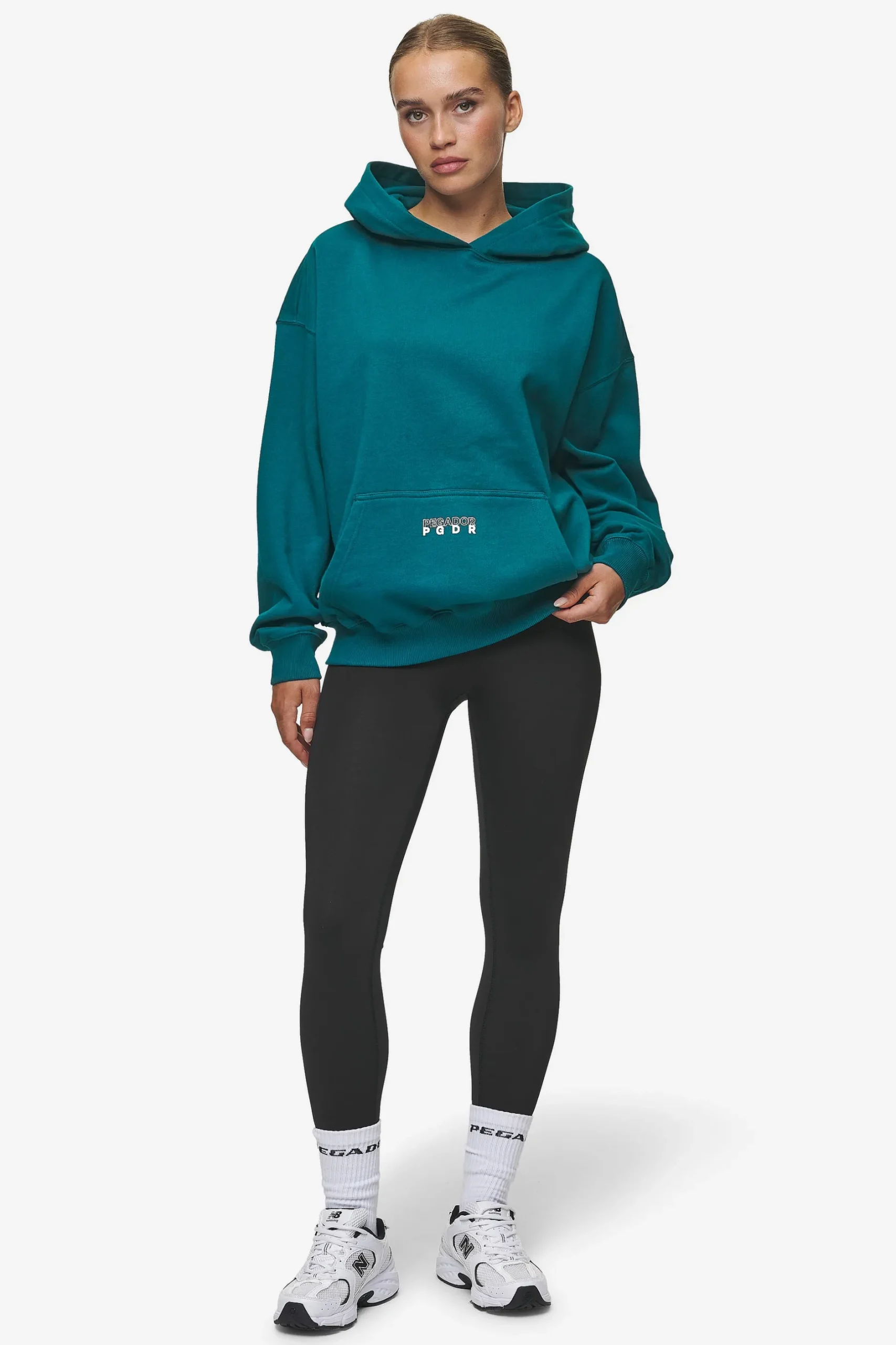 Pegador Hoodies|Nisa Oversized Hoodie Washed Urban Turquoise
