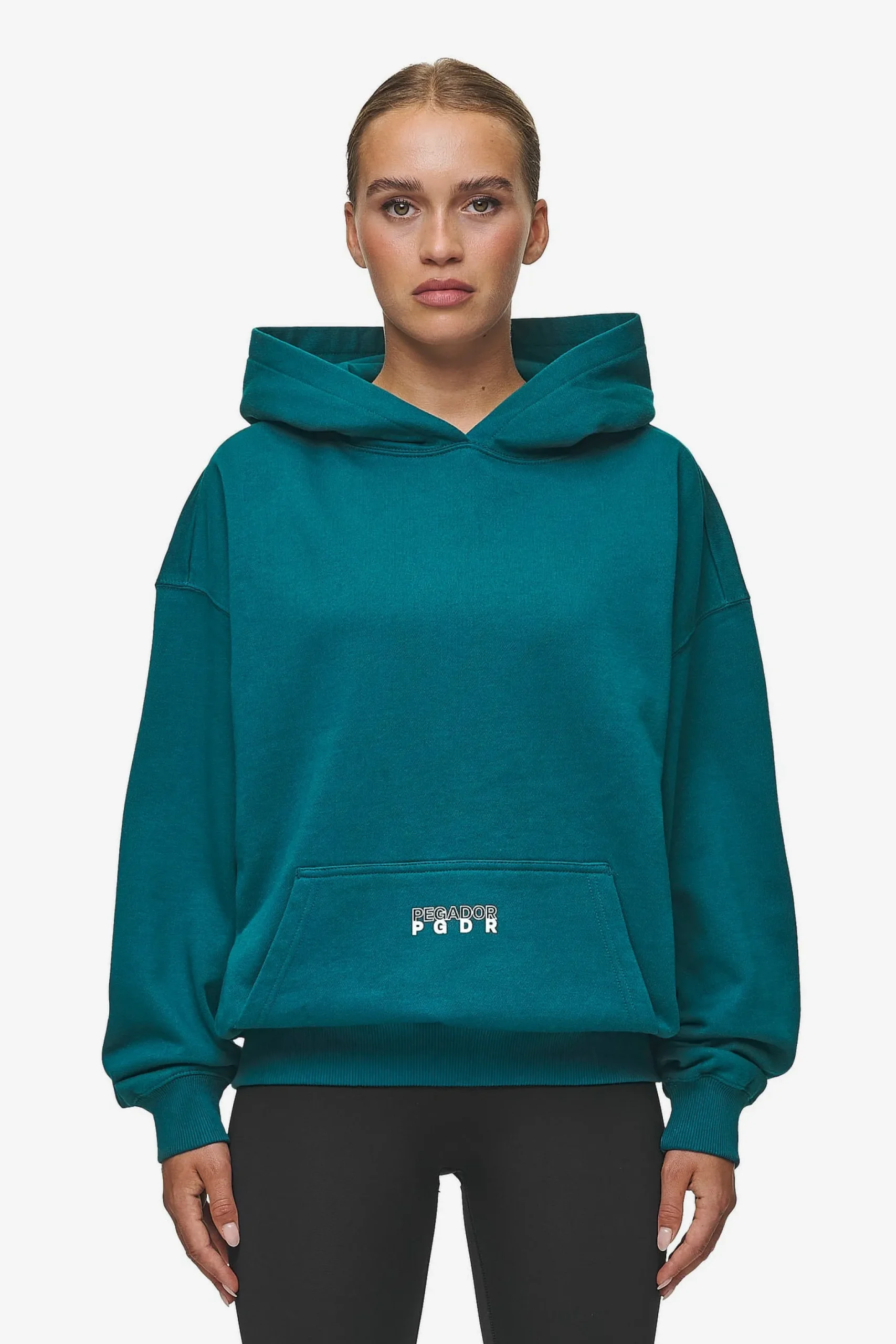 Pegador Hoodies|Nisa Oversized Hoodie Washed Urban Turquoise