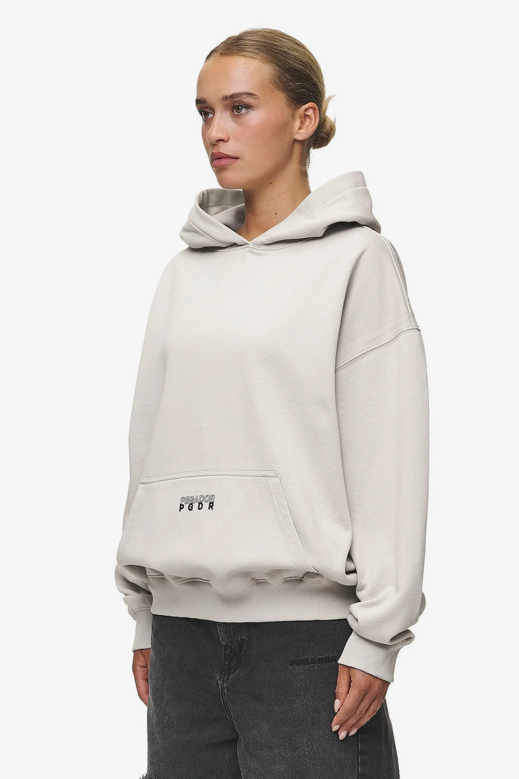 Pegador Hoodies|Nisa Oversized Hoodie Washed Moon Grey