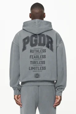 Pegador Hoodies|Zip Hoodies|Orsett Oversized Sweat Jacket Vintage Grey