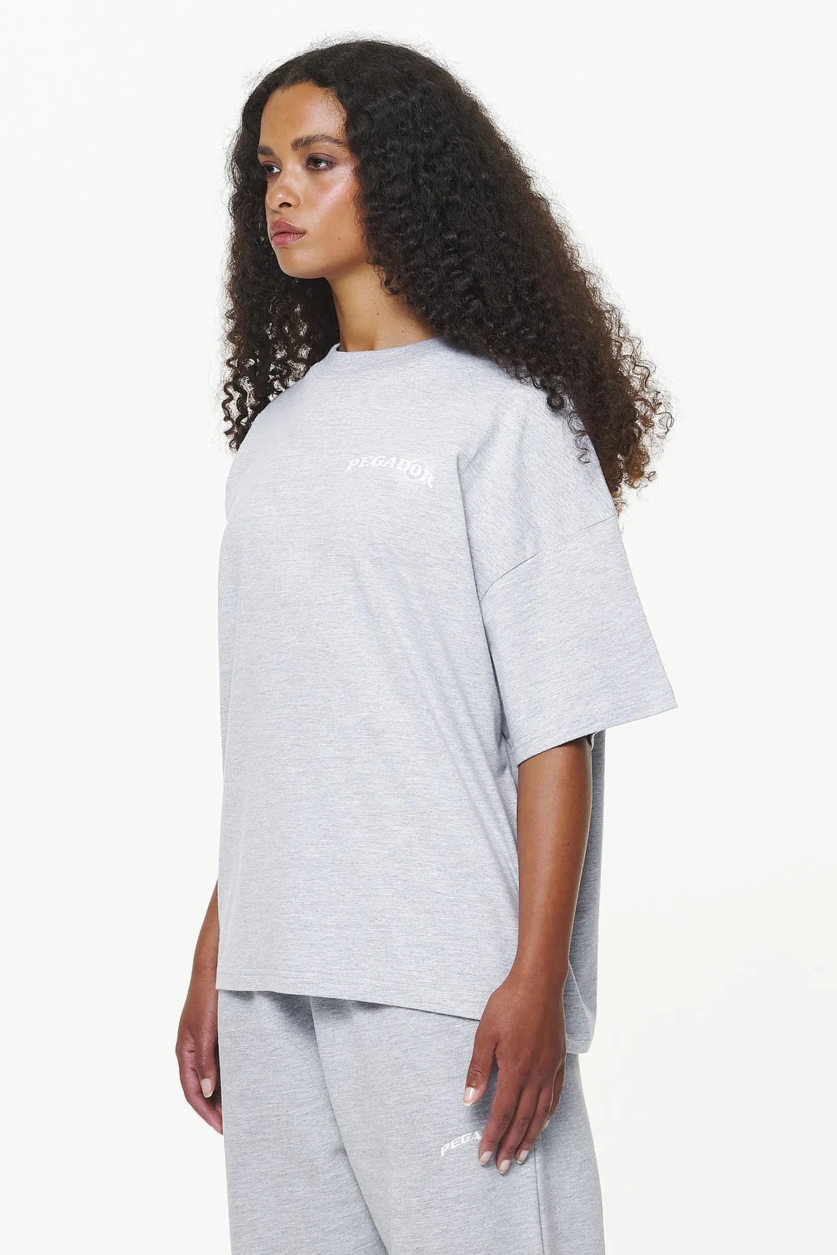 Pegador Tees|Pall Heavy Oversized Tee Grey Melange