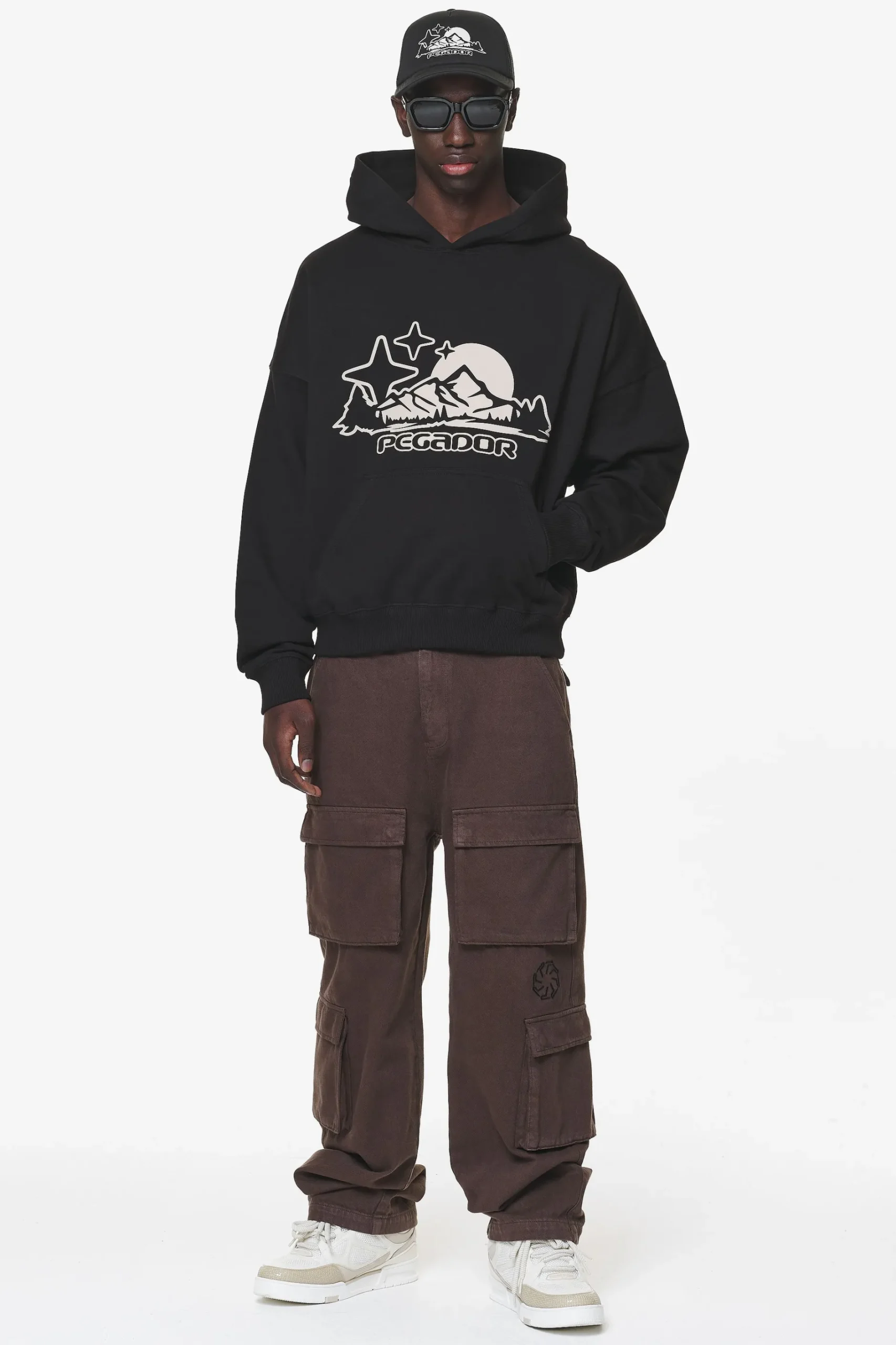 Pegador Hoodies|Pansy Boxy Hoodie Black