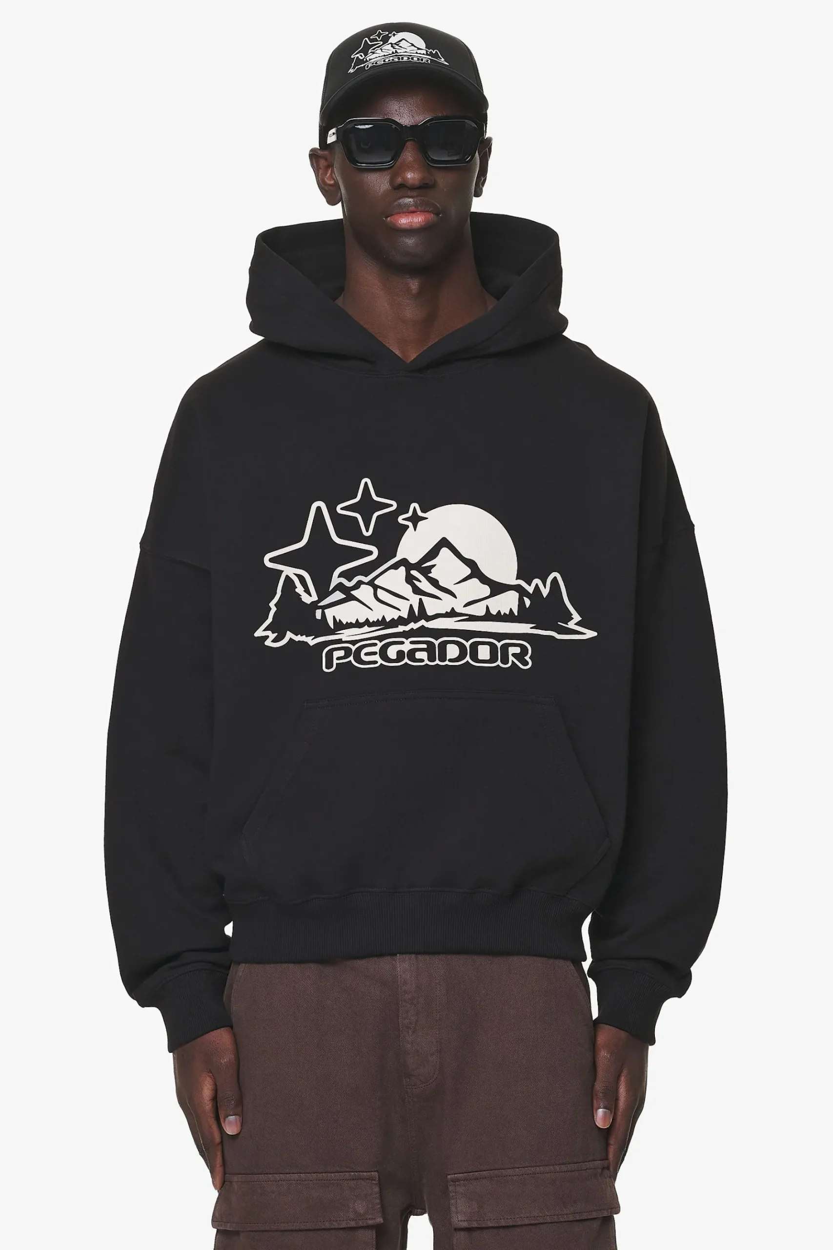 Pegador Hoodies|Pansy Boxy Hoodie Black