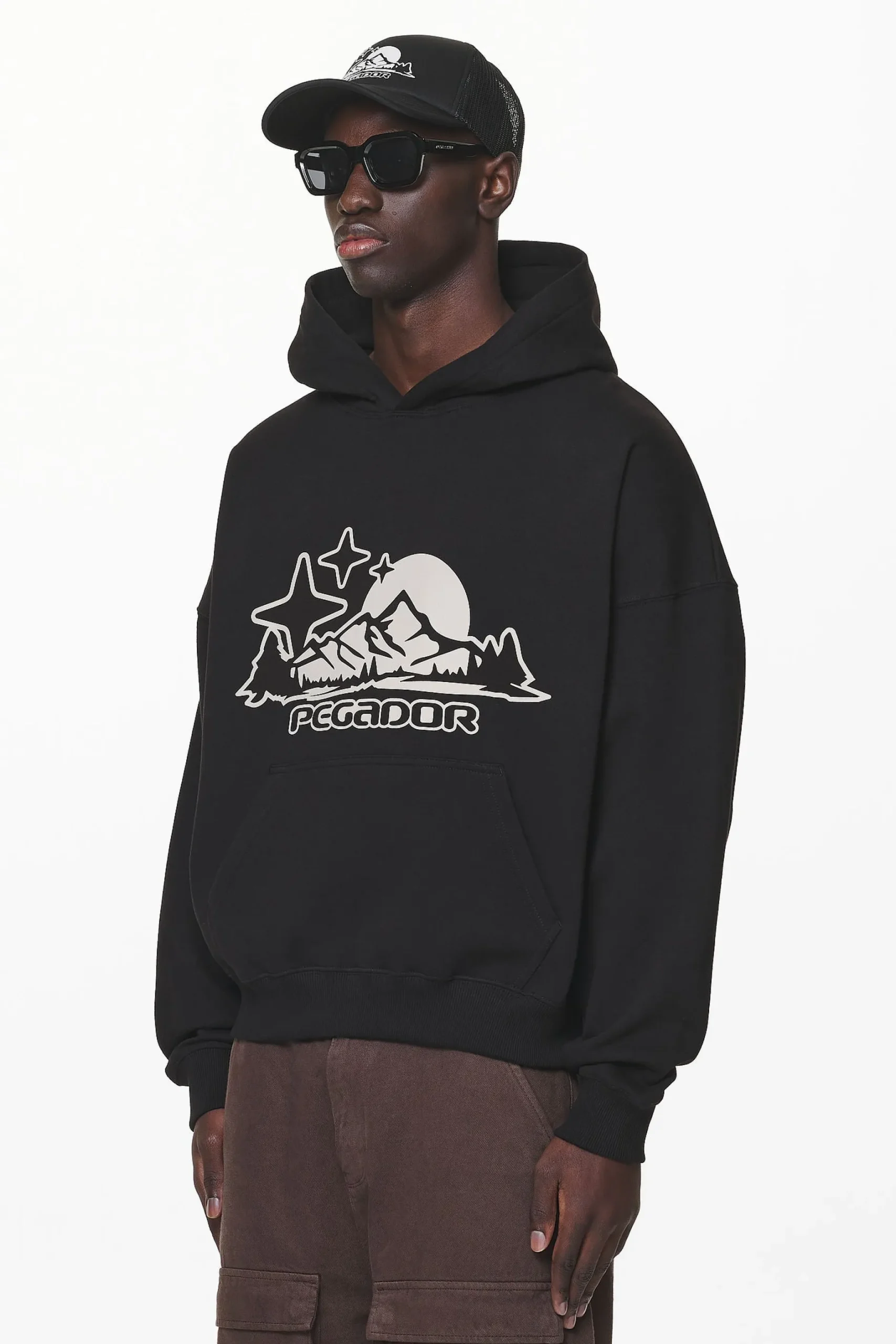 Pegador Hoodies|Pansy Boxy Hoodie Black