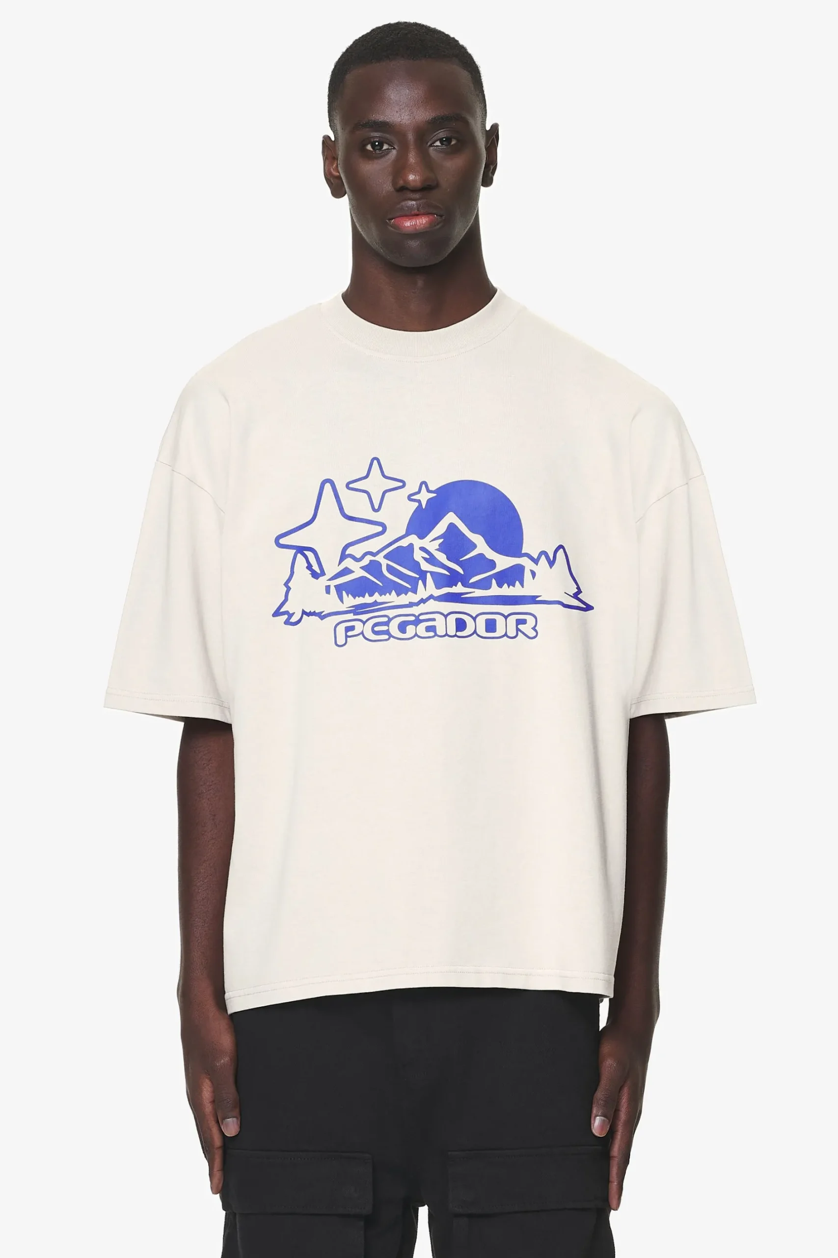 Pegador Tees|Pansy Boxy Tee Washed Dust Cream