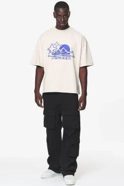 Pegador Tees|Pansy Boxy Tee Washed Dust Cream