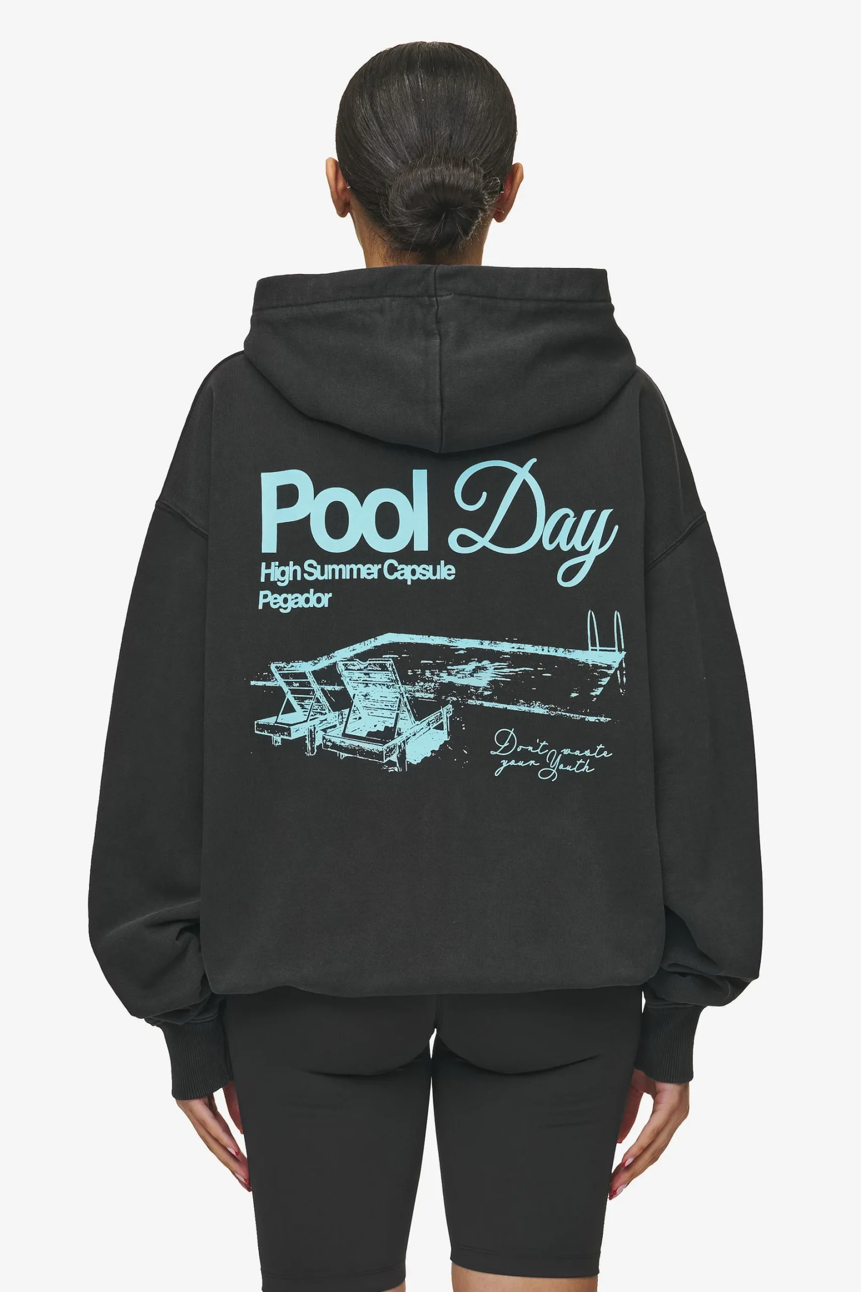 Pegador Hoodies|Zip Hoodies|Patino Oversized Sweat Jacket Vintage Black