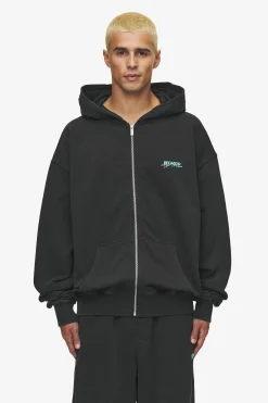 Pegador Hoodies|Zip Hoodies|Patino Oversized Sweat Jacket Vintage Black