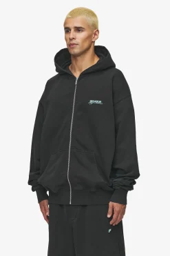 Pegador Hoodies|Zip Hoodies|Patino Oversized Sweat Jacket Vintage Black