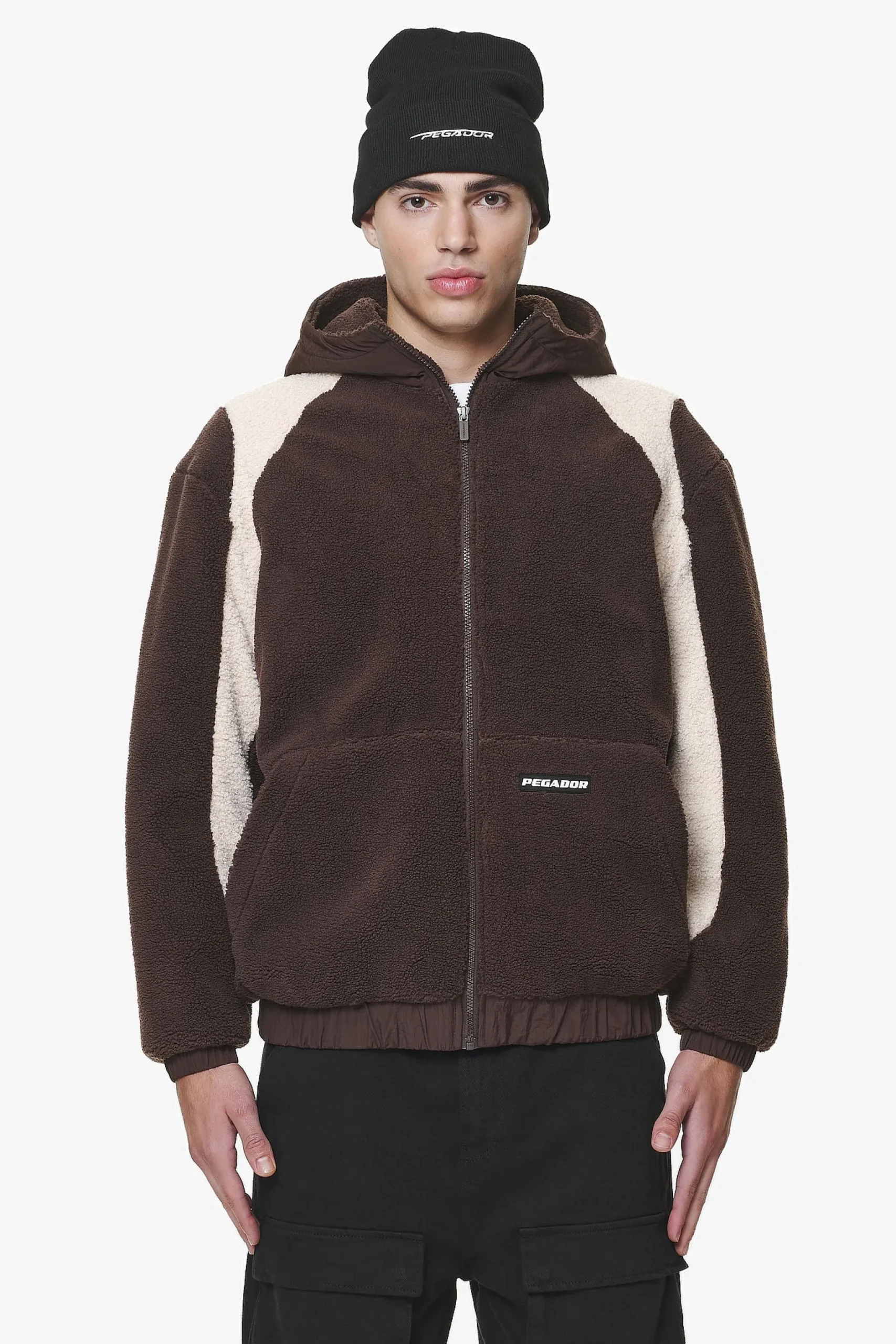 Pegador Hoodies|Polaris Teddy Jacket Oak Brown