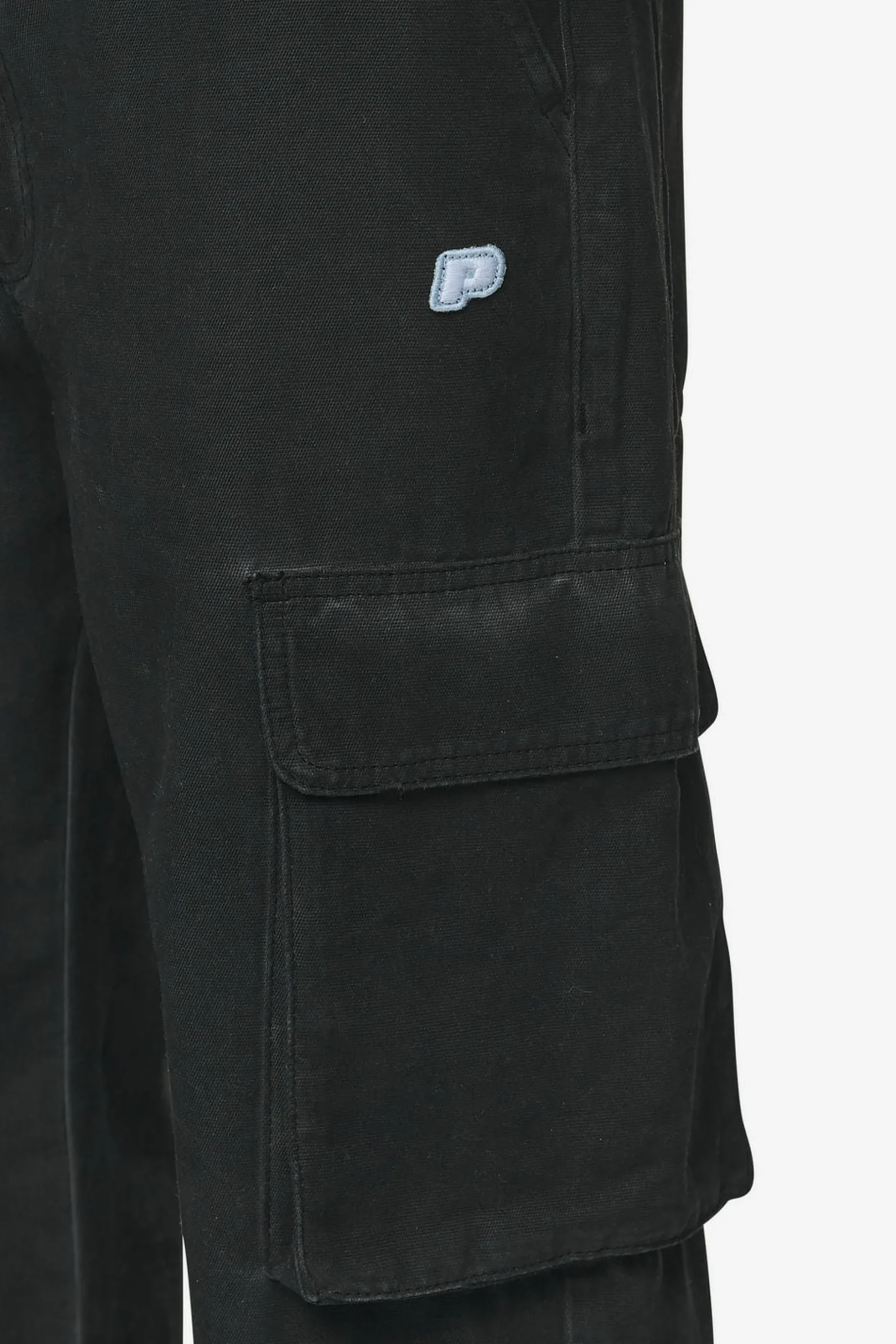 Pegador Jeans|Preto Wide Cargo Pants Dyed Black