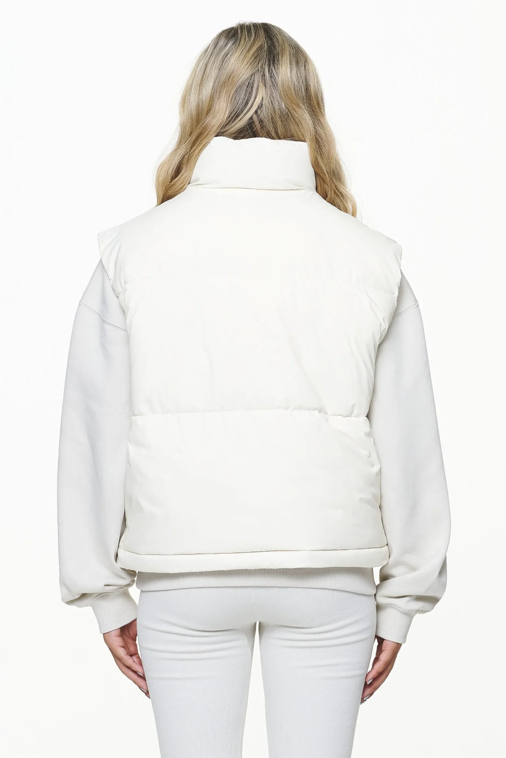 Pegador Vests|Priory Puffer Vest Bone White