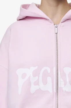 Pegador Hoodies|Zip Hoodies|Ramira Oversized Sweat Jacket Washed Bubblegum