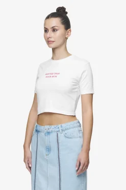 Pegador Tees|Reyna Cropped Baby Tee White