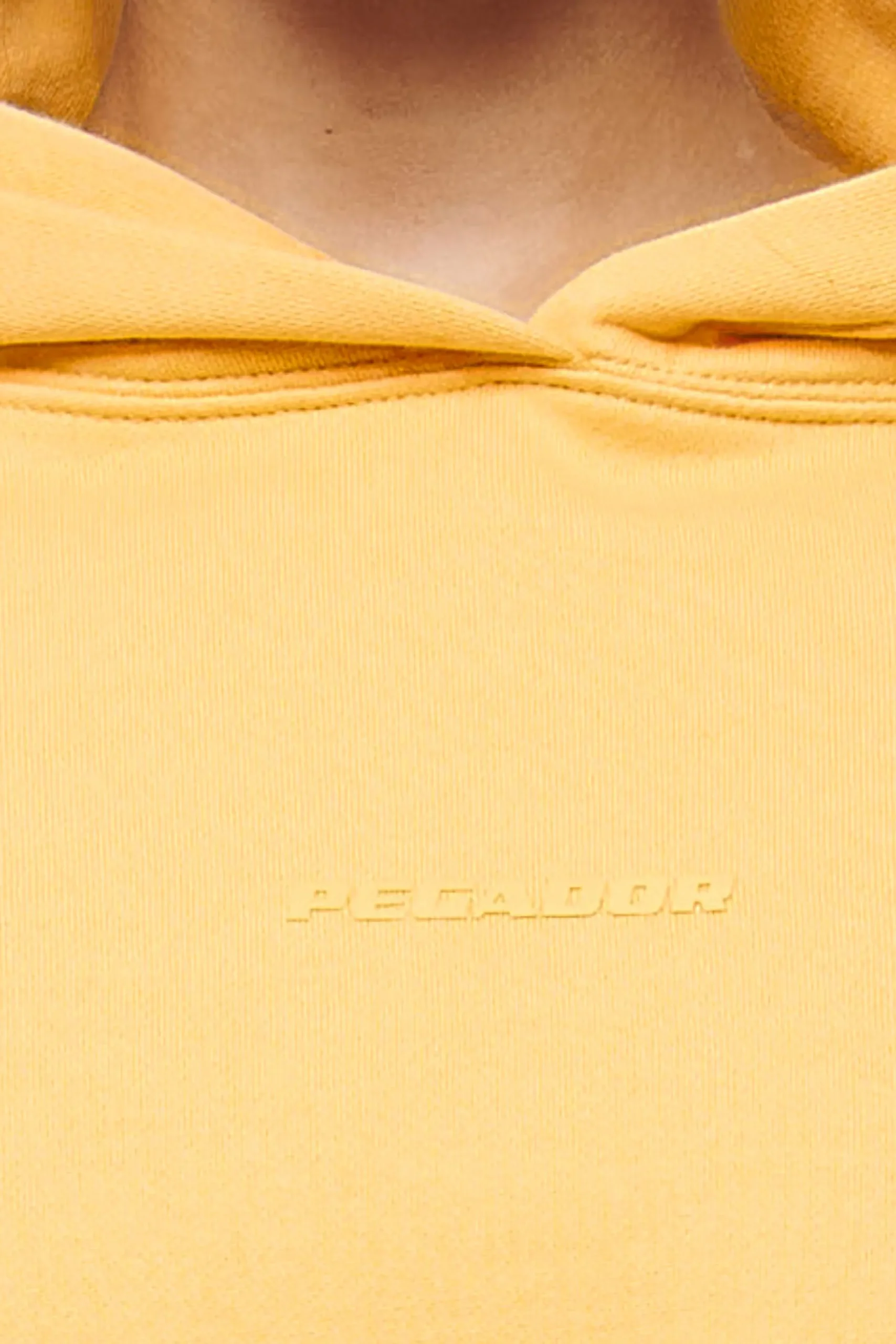 Pegador Hoodies|Salita Oversized Cropped Hoodie Vintage Washed Golden Sun Gum