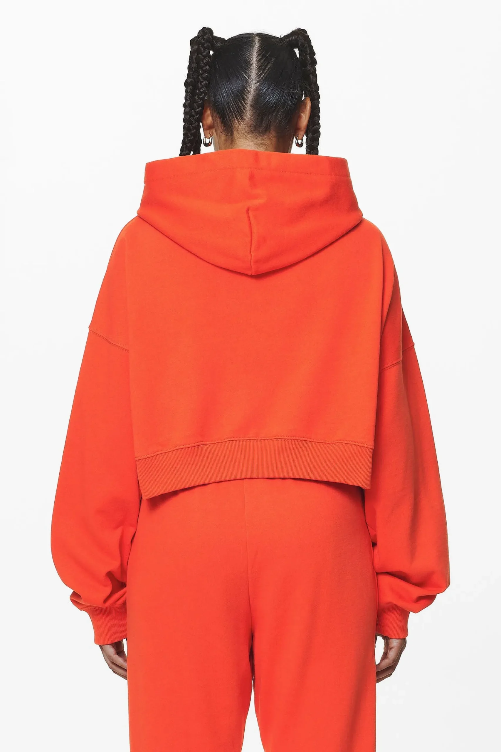Pegador Hoodies|Salita Oversized Cropped Hoodie Washed Signal Red Gum