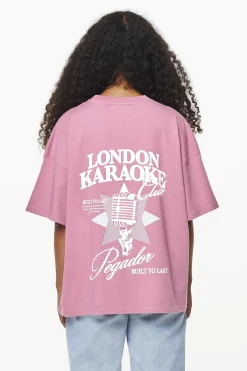 Pegador Tees|Savile Heavy Oversized Tee Vintage Washed Rust Pink