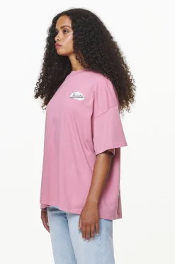 Pegador Tees|Savile Heavy Oversized Tee Vintage Washed Rust Pink
