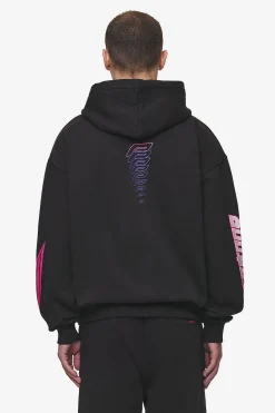 Pegador Hoodies|Zip Hoodies|Saxon Oversized Sweat Jacket Washed Black