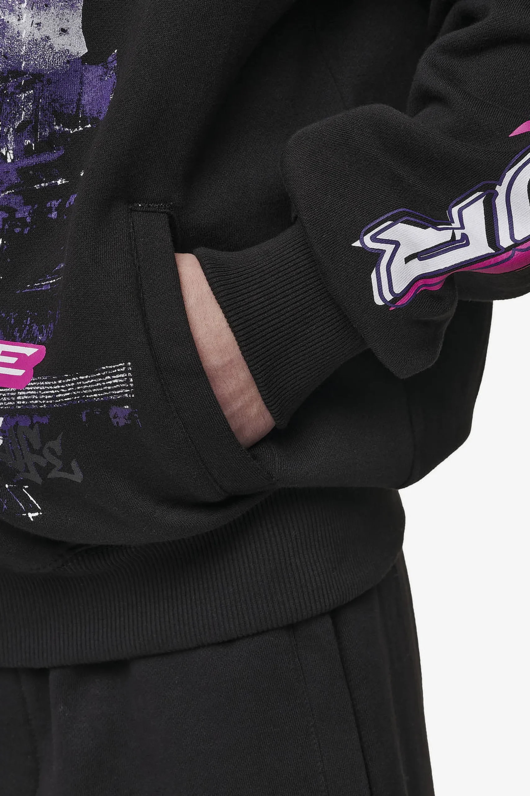 Pegador Hoodies|Zip Hoodies|Saxon Oversized Sweat Jacket Washed Black