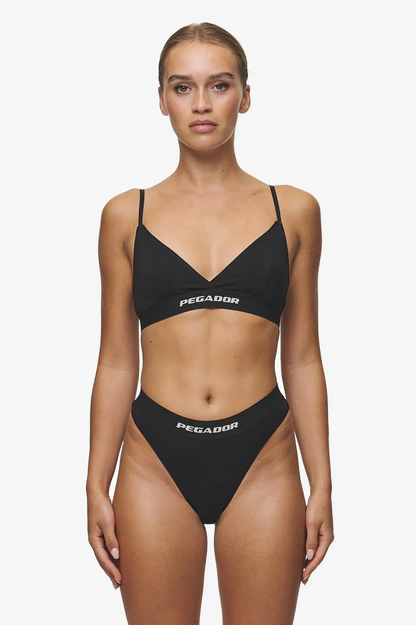 Pegador Underwear|Senya Triangle Bralette White Black