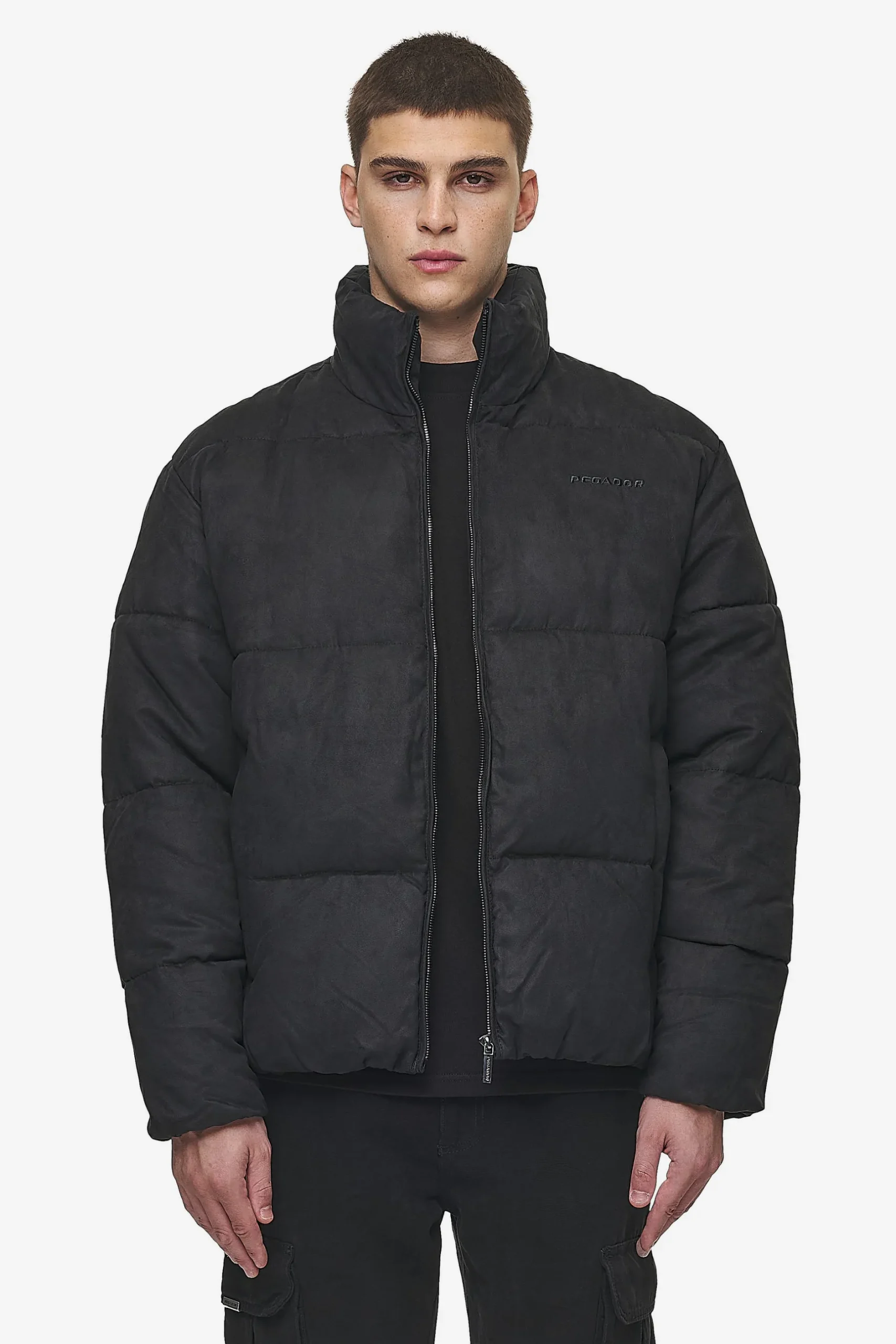 Pegador Jackets|Sidan Velour Puffer Jacket Black