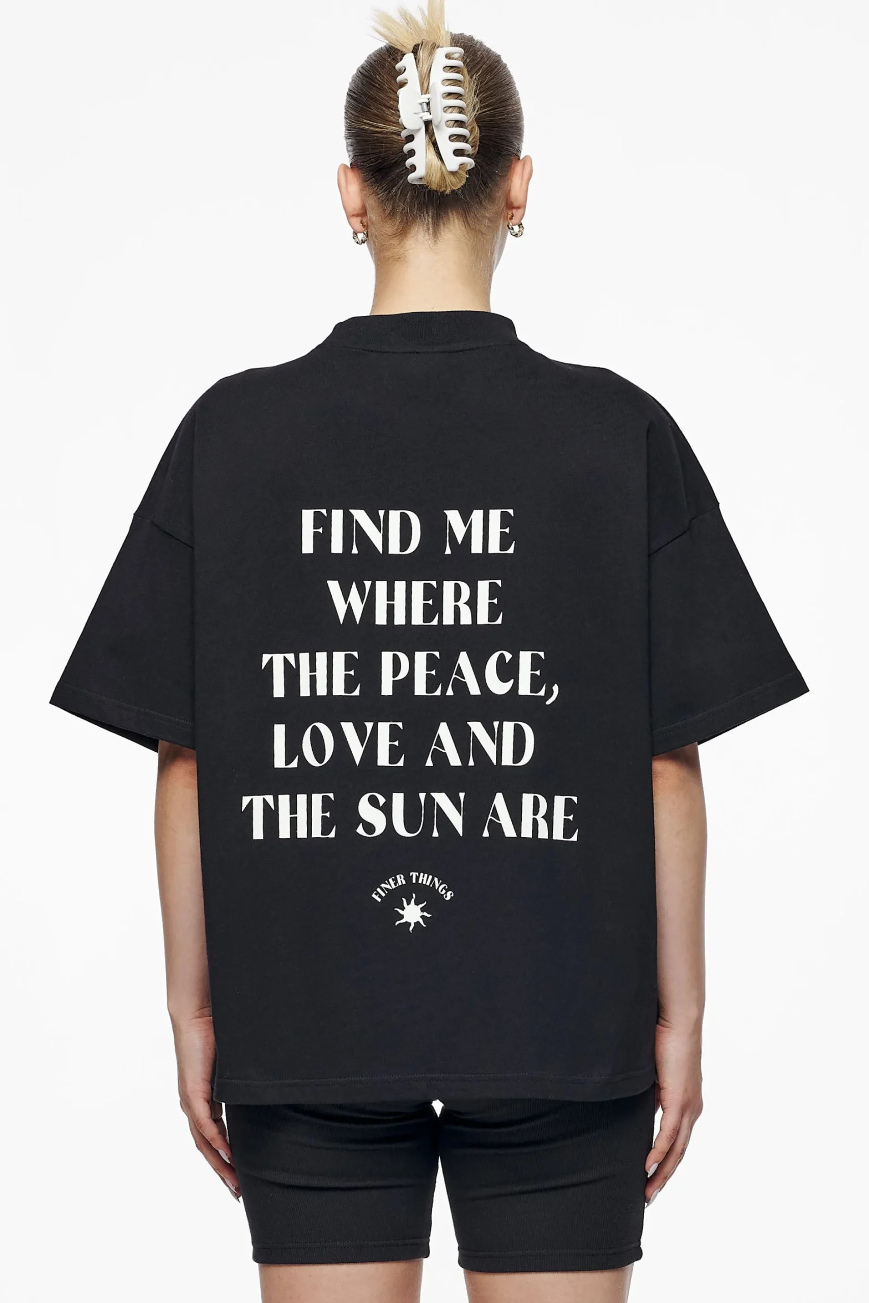 Pegador Tees|Siena Heavy Oversized Tee Washed Vintage Black