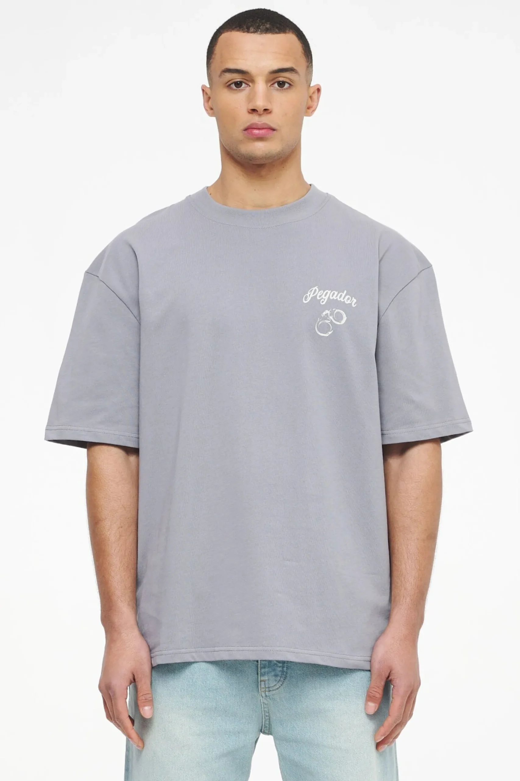 Pegador Tees|Skena Oversized Tee Vintage Washed Dusk Grey