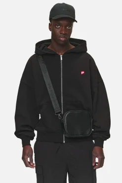 Pegador Bags|Bags|Skibo Logo Faux Leather Shoulder Strap Bag Black