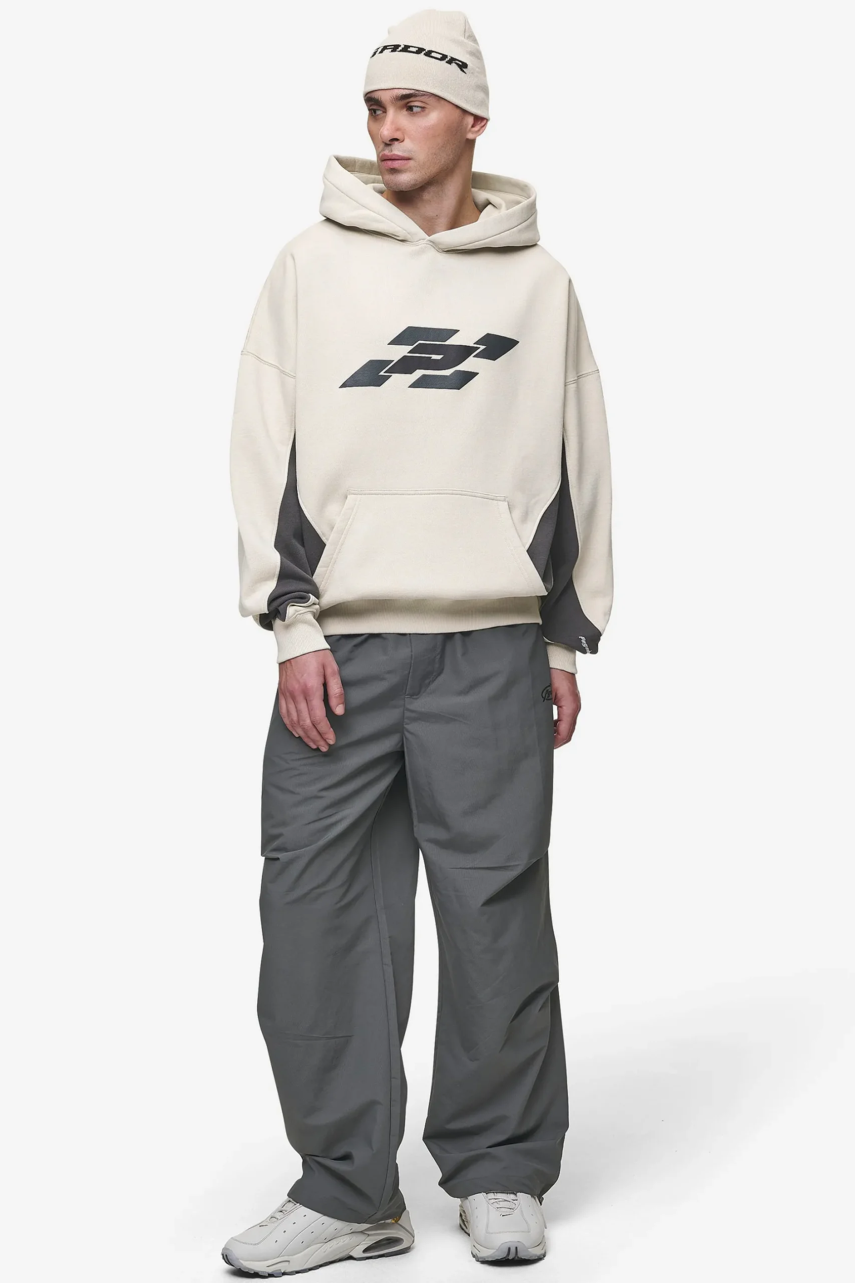 Pegador Hoodies|Slick Boxy Hoodie Washed Light Beige