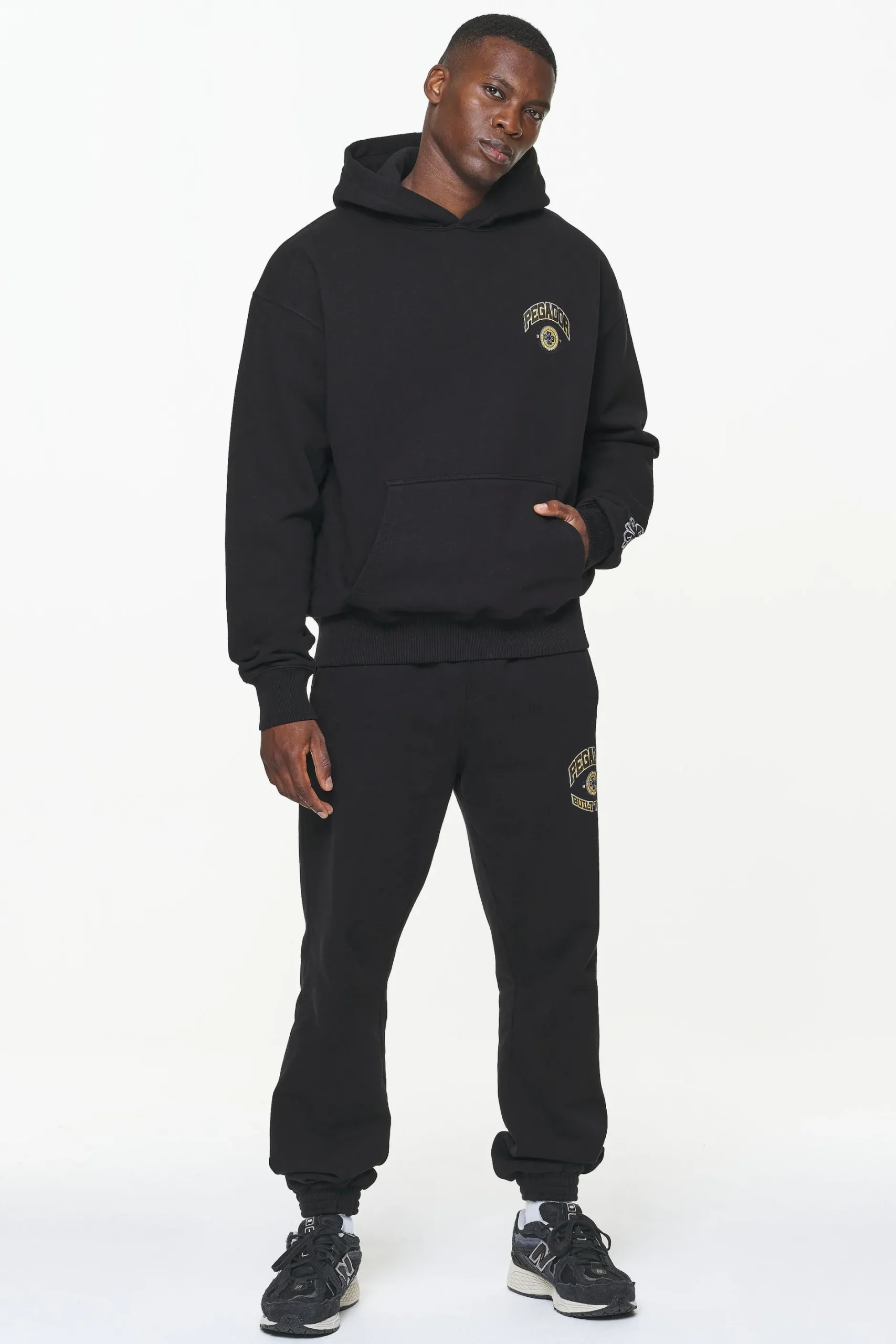 Pegador Pants & Joggers|Smith Heavy Sweat Pants Vintage Washed Onyx Black