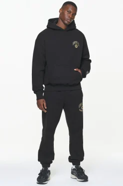Pegador Hoodies|Smith Oversized Hoodie Vintage Washed Onyx Black