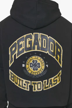 Pegador Hoodies|Smith Oversized Hoodie Vintage Washed Onyx Black