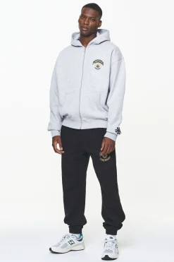 Pegador Hoodies|Zip Hoodies|Smith Oversized Sweat Jacket Grey Melange