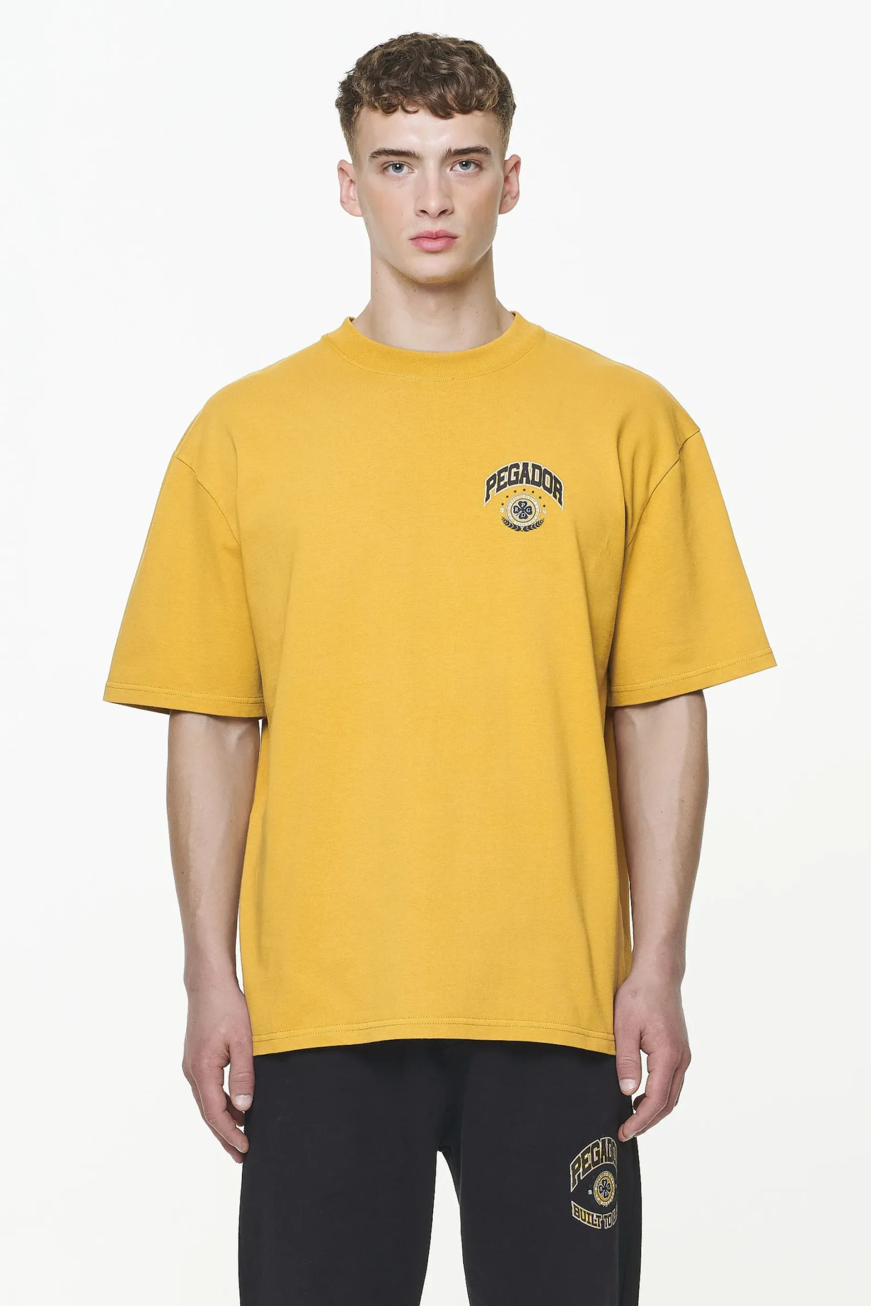 Pegador Tees|Smith Oversized Tee Vintage Washed Mustard