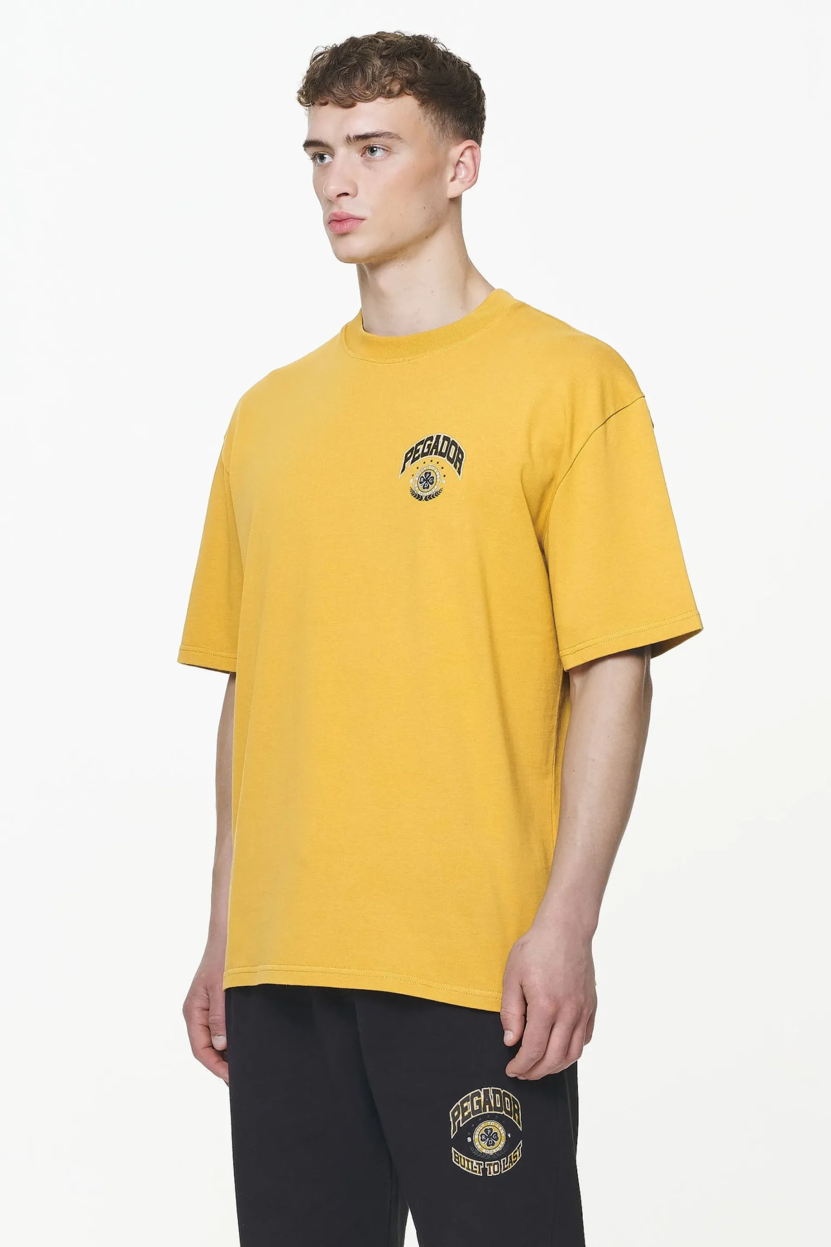 Pegador Tees|Smith Oversized Tee Vintage Washed Mustard