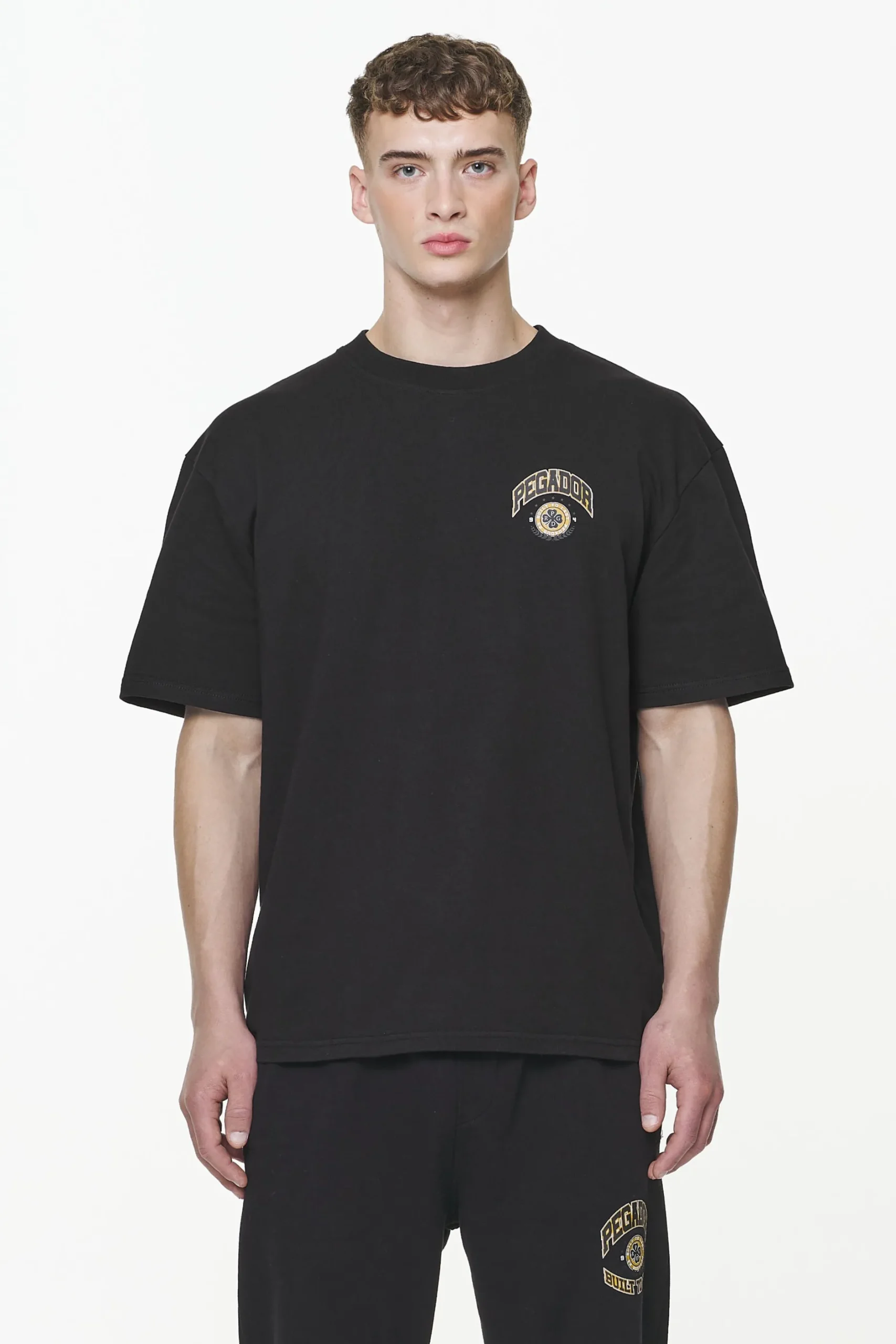 Pegador Tees|Smith Oversized Tee Vintage Washed Onyx Black