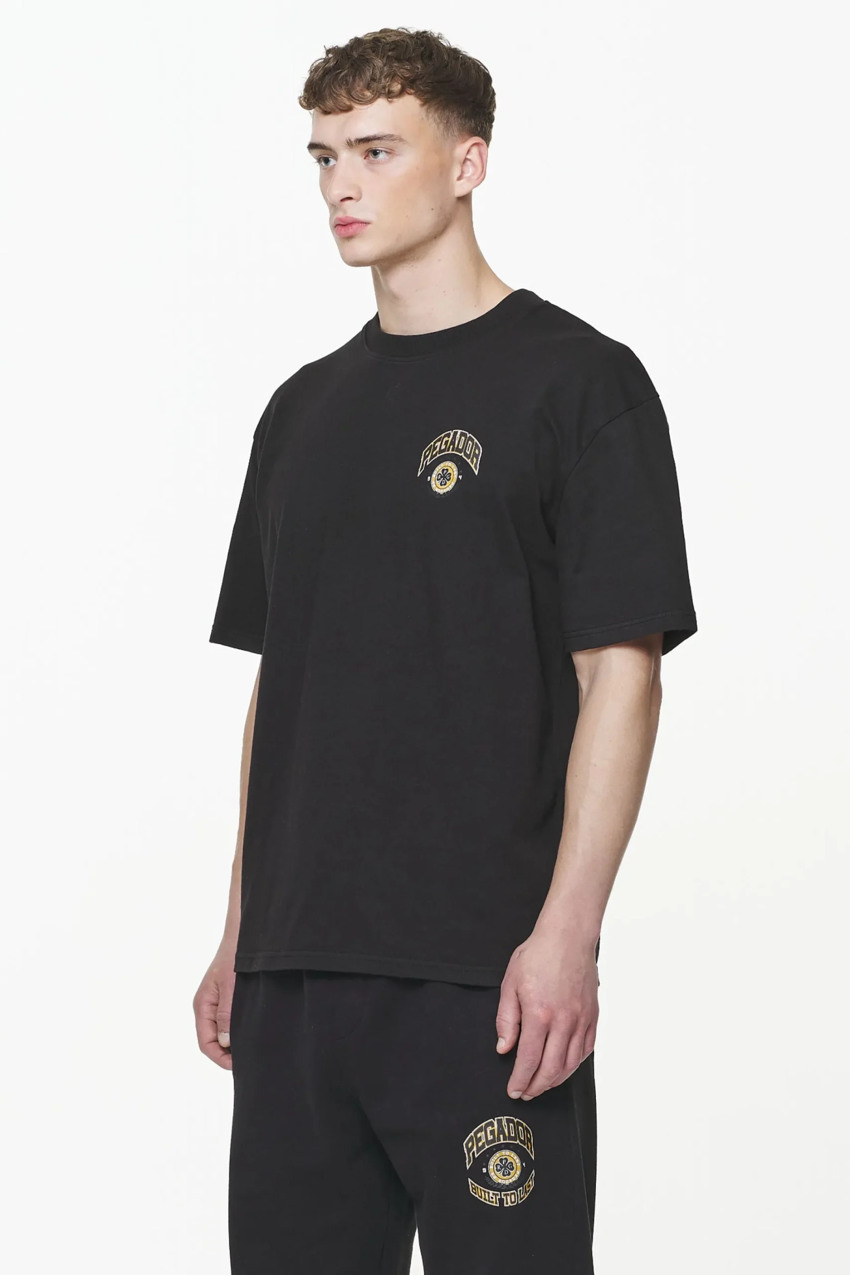 Pegador Tees|Smith Oversized Tee Vintage Washed Onyx Black