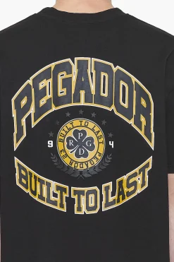 Pegador Tees|Smith Oversized Tee Vintage Washed Onyx Black