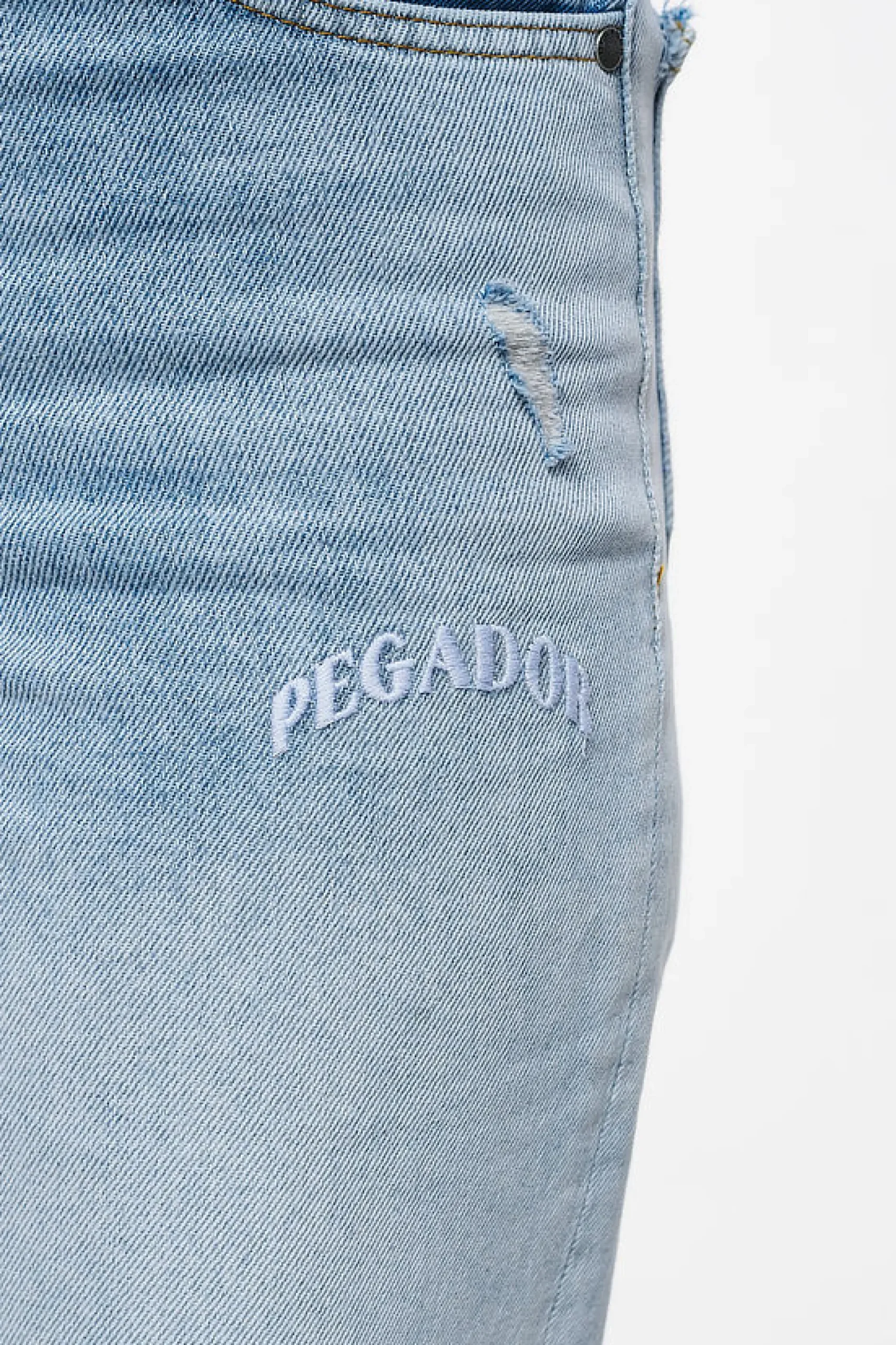 Pegador Jeans|Soliera Distressed Wide Jeans Light Blue
