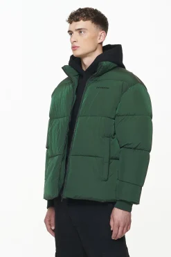 Pegador Jackets|Solin Crushed Puffer Jacket British Green