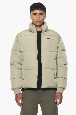 Pegador Jackets|Solin Crushed Puffer Jacket Mud Beige