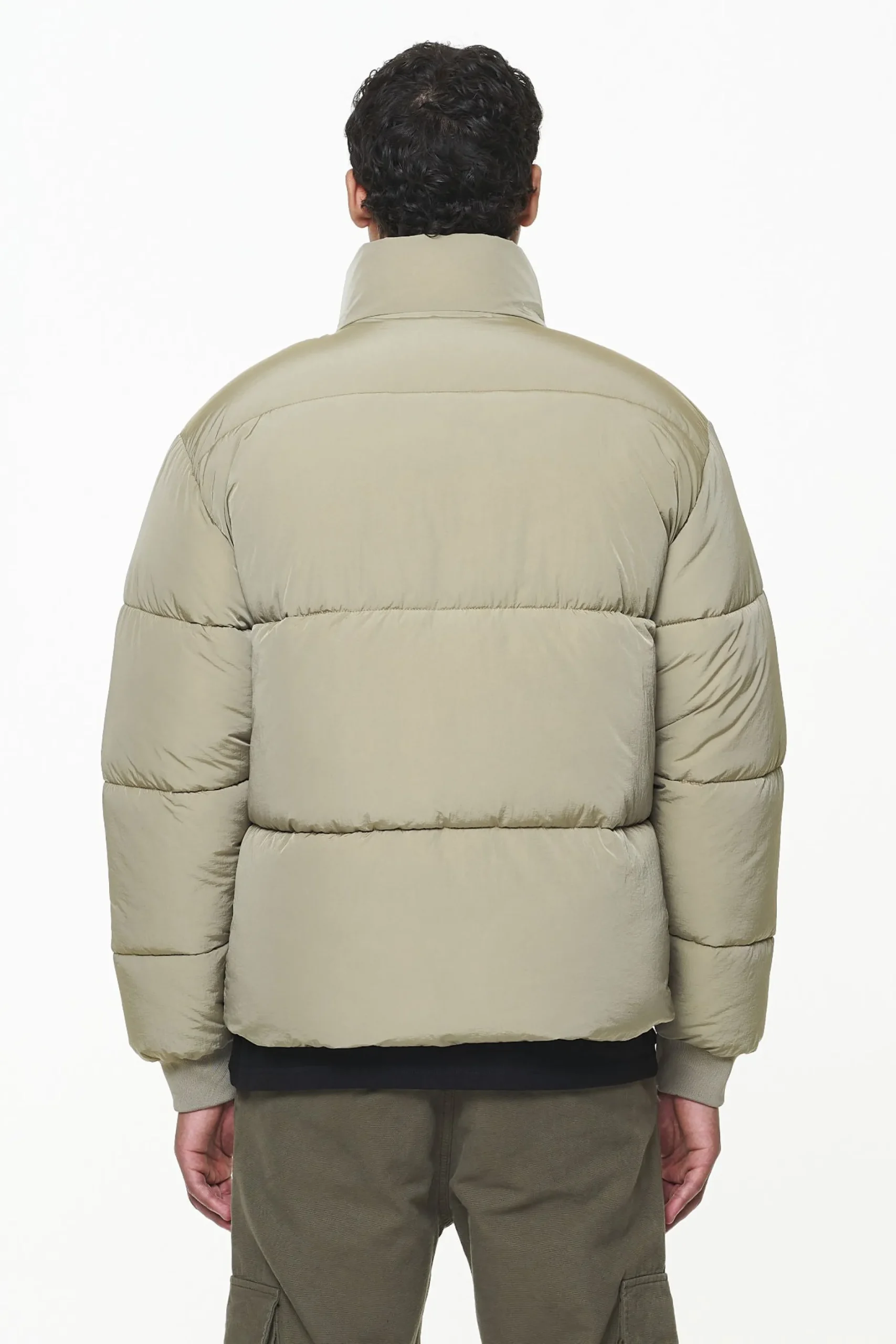 Pegador Jackets|Solin Crushed Puffer Jacket Mud Beige