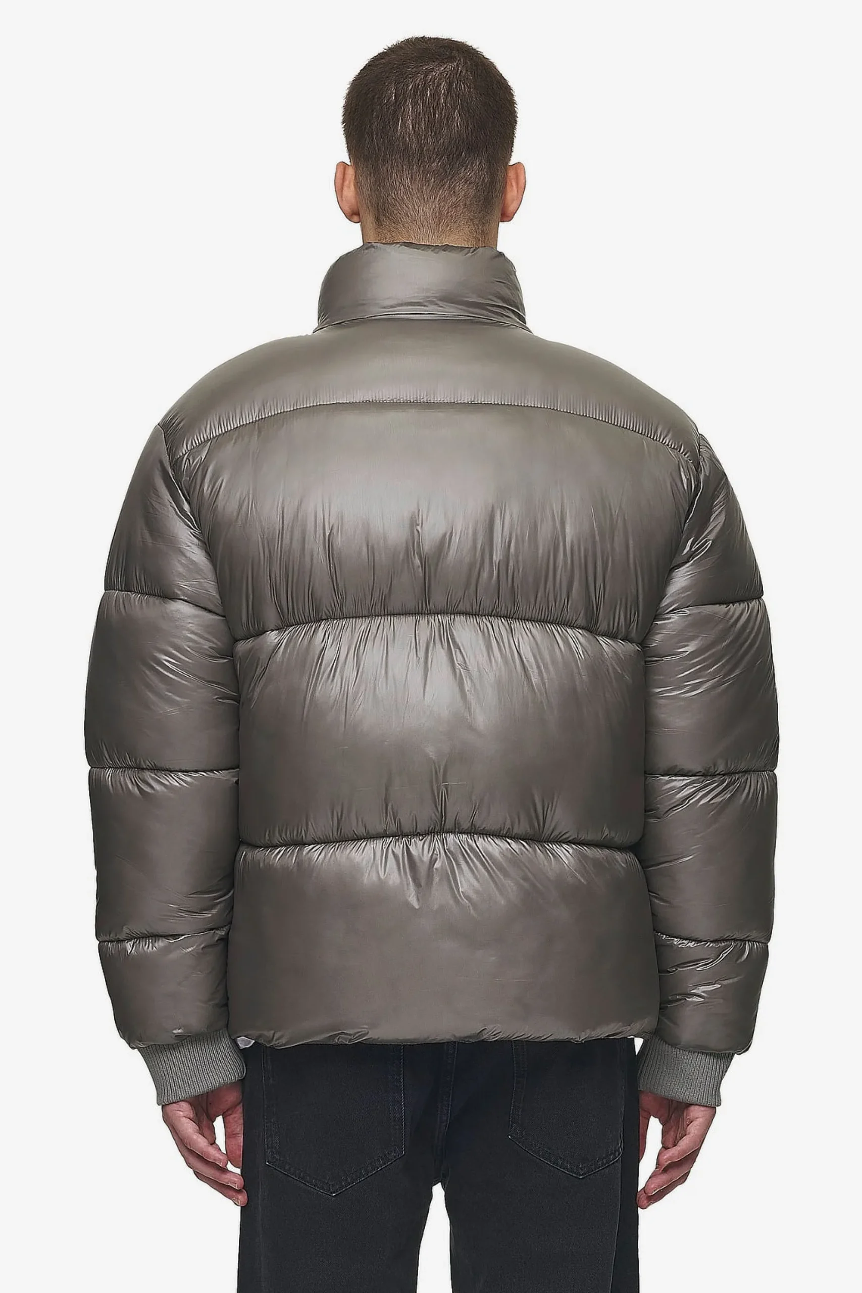 Pegador Jackets|Solin Light Glossy Puffer Jacket Rock Grey