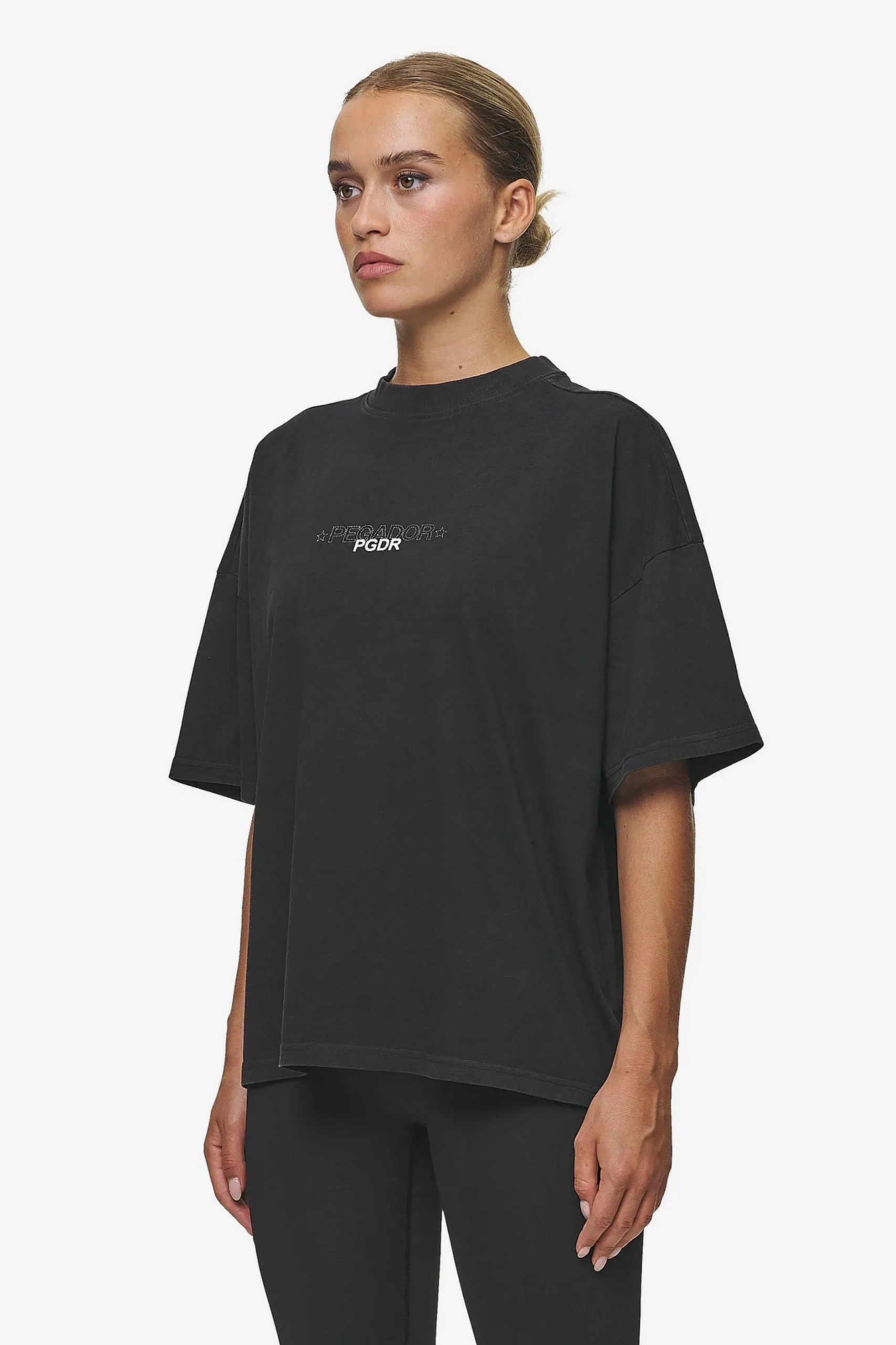 Pegador Tees|Sonia Heavy Oversized Tee Washed Black
