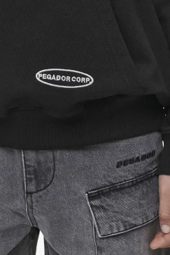 Pegador Hoodies|Sora Oversized Hoodie Washed Black