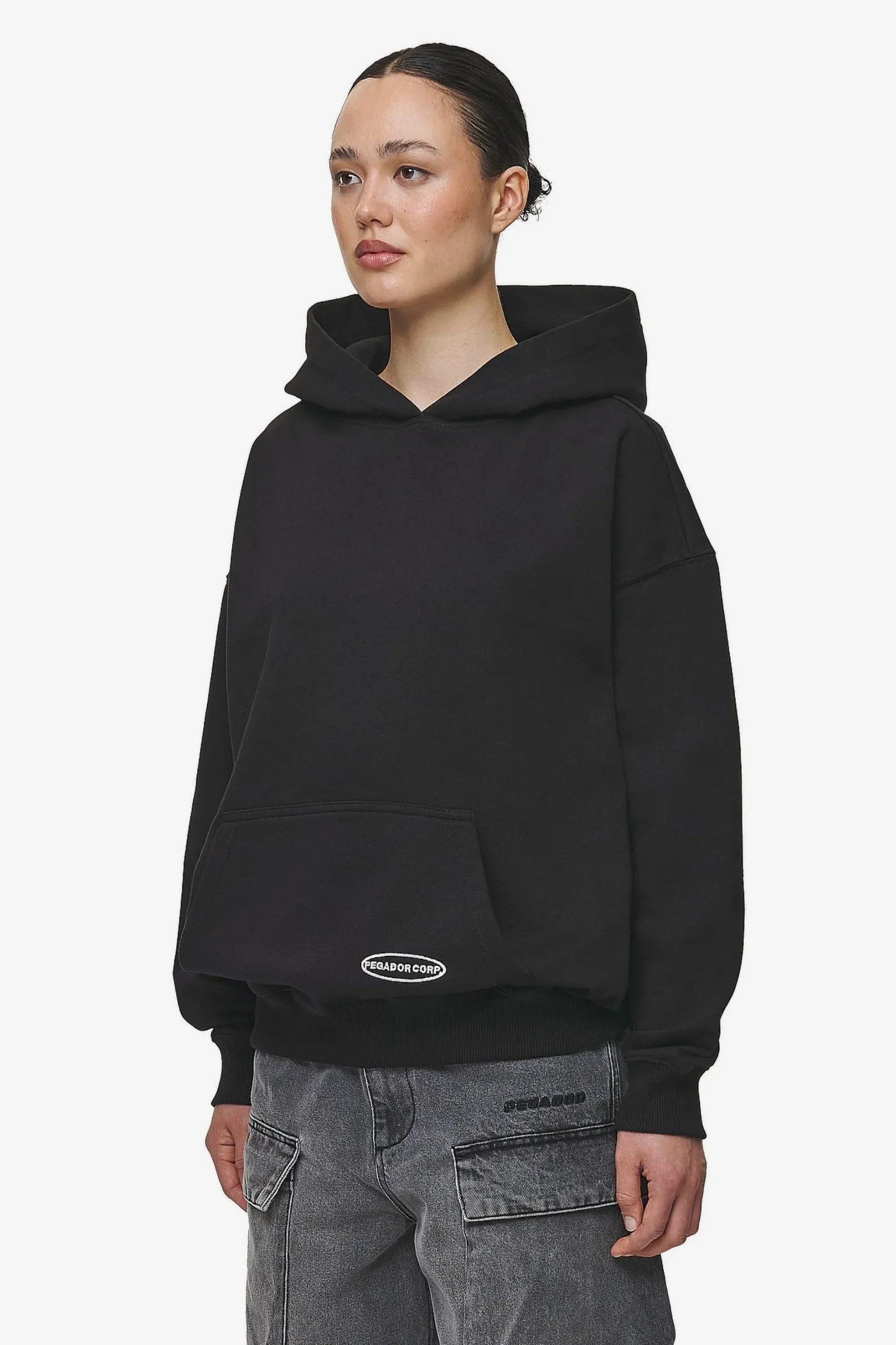 Pegador Hoodies|Sora Oversized Hoodie Washed Black