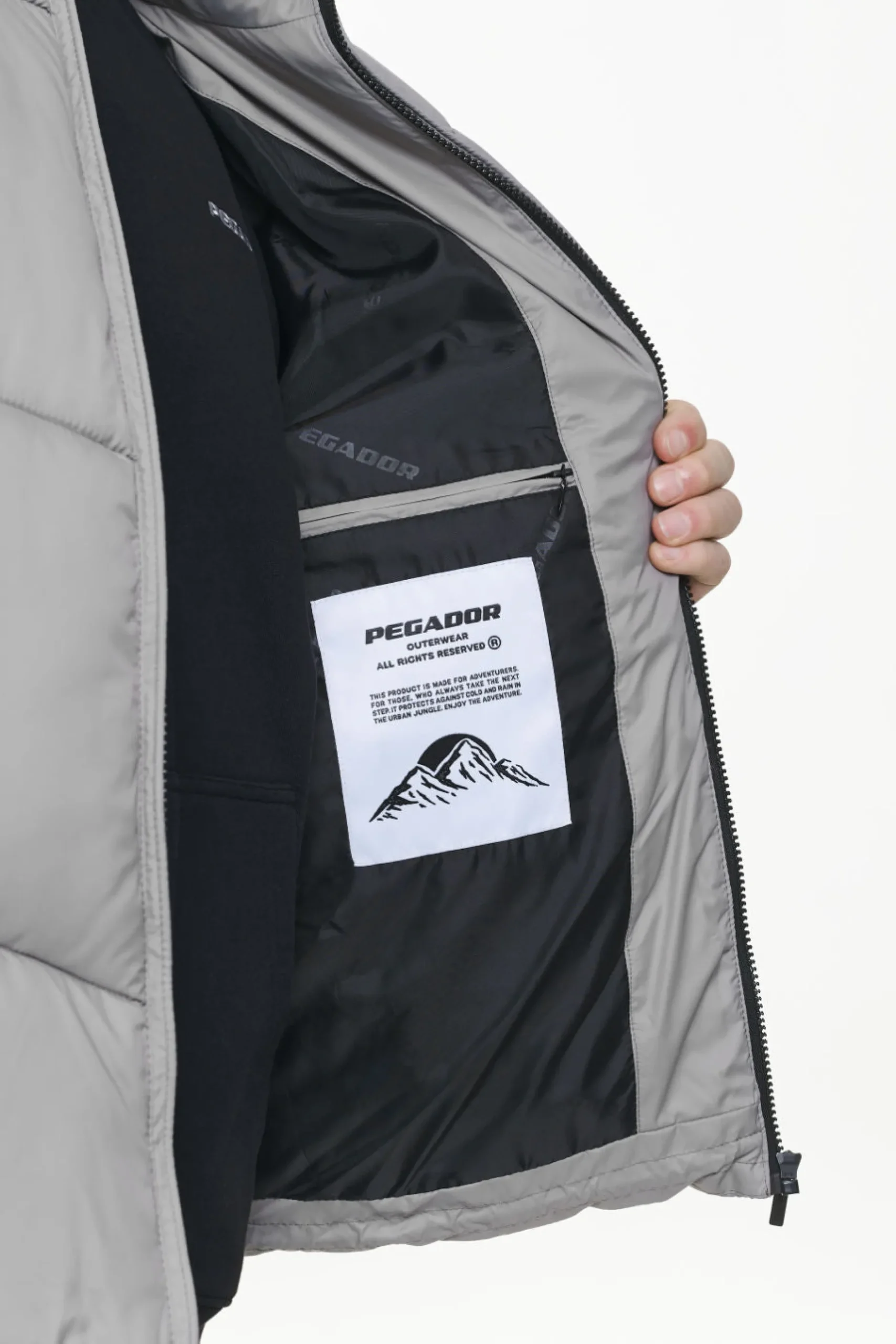 Pegador Jackets|Spiller Puffer Jacket Rock Grey